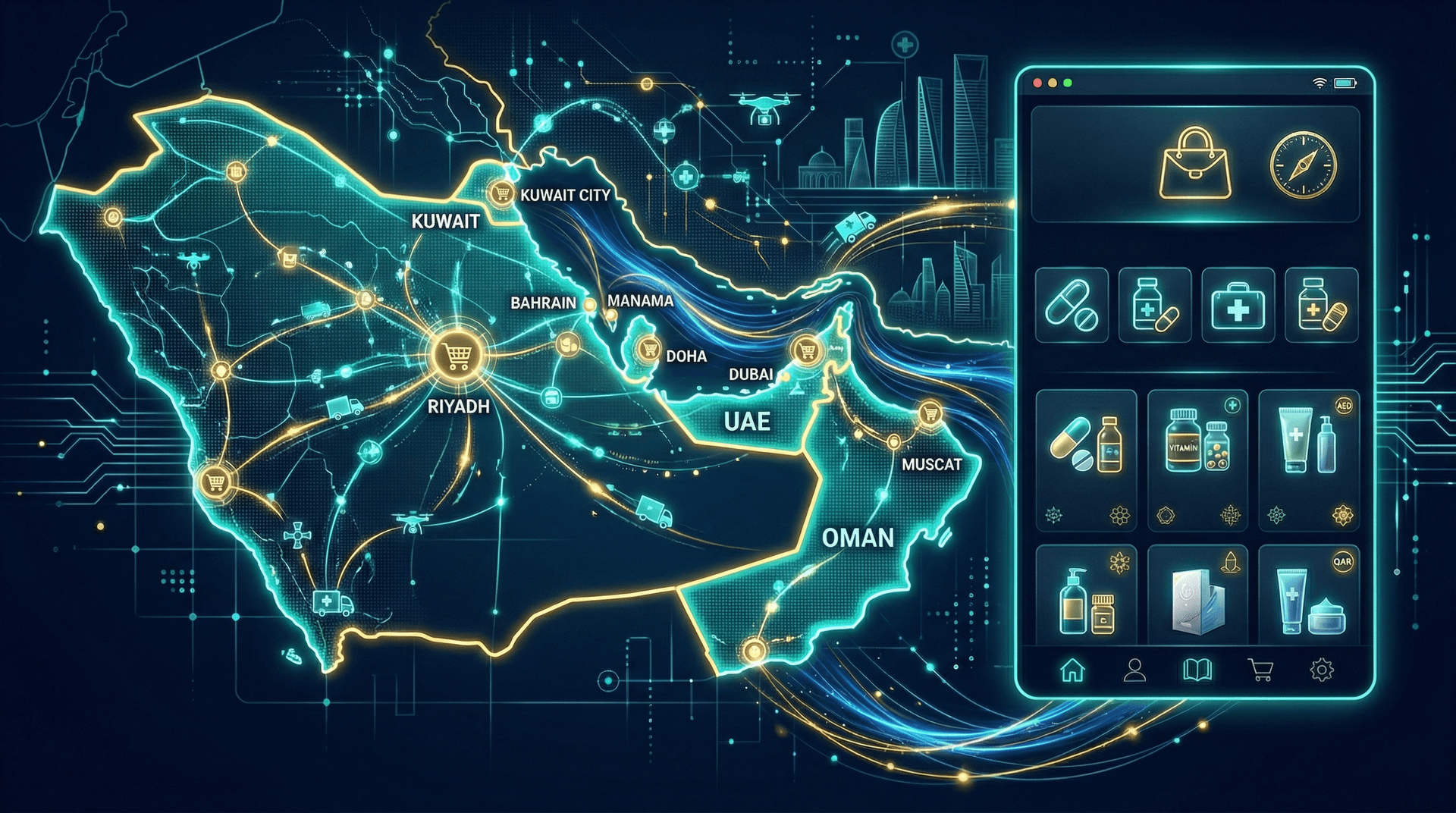 Consumer healthcare e-commerce growth in GCC markets including Saudi Arabia and UAE