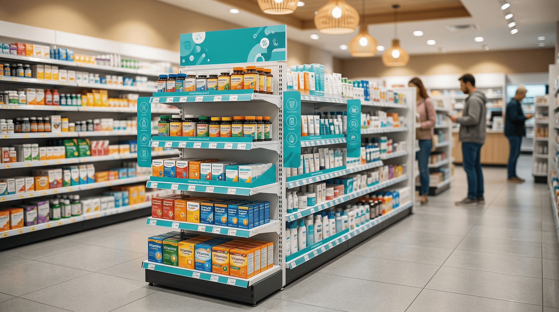 Pharmacy shelf strategy and merchandising execution for consumer healthcare brands